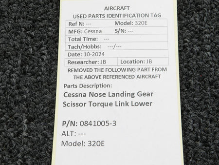 Cessna Aircraft Parts 0841005-3 Cessna 320E Nose Landing Gear Scissor Torque Link Lower
