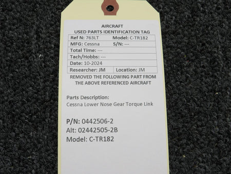 Cessna Aircraft Parts 0442506-2 (Cast: 02442505-2B) Cessna TR182 Lower Nose Gear Torque Link