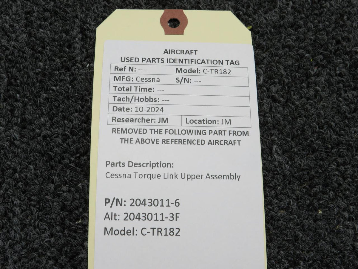 Cessna Aircraft Parts 2043011-6 (Cast: 2043011-3F) Cessna C-TR182 Torque Link Upper Assembly