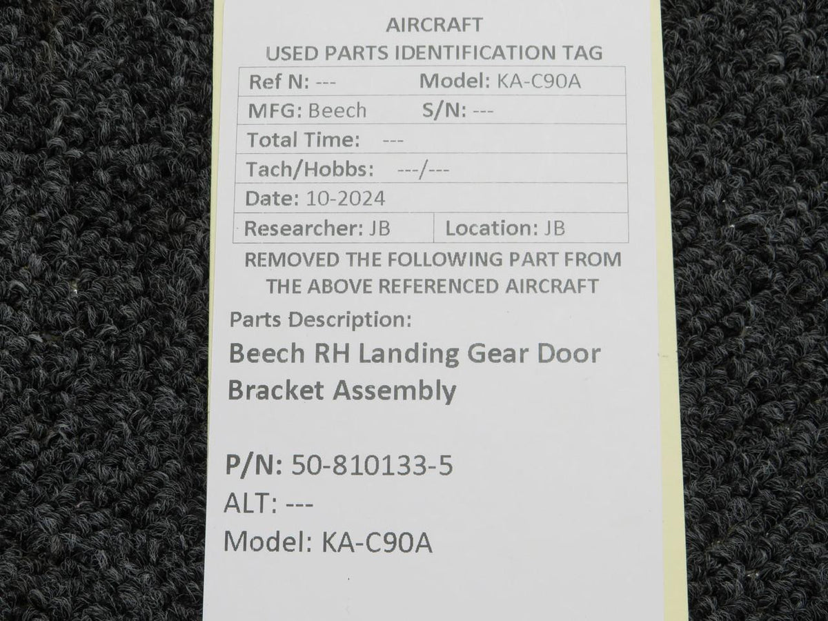 Beechcraft Parts 50-810133-5 Beech KA-C90A RH Landing Gear Door Bracket Assembly