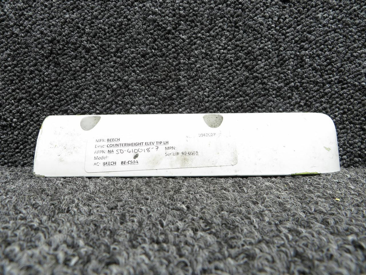 Beechcraft Parts 50-610018-7 (Alt: 50-610018-9) Beech KA-C90A LH Elevator Tip Counterweight