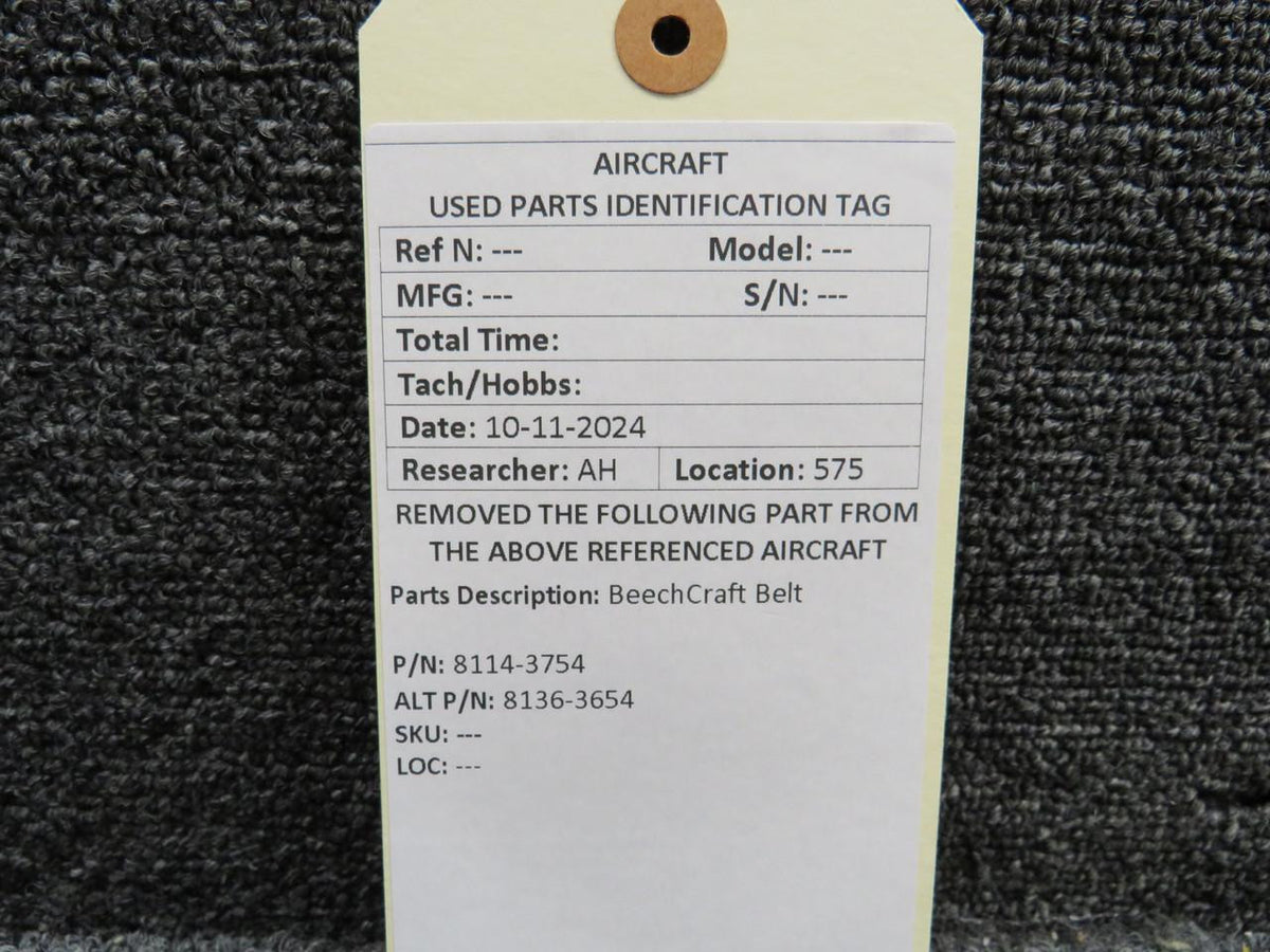 Beechcraft Parts 8114-3754 (Use: 8136-3654) Beechcraft Belt