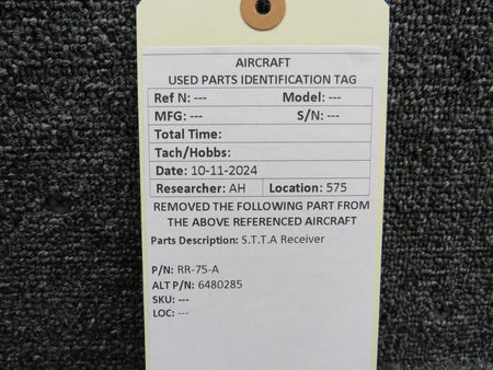 stta RR-75-A (Alt: 6480285) S.T.T.A Receiver
