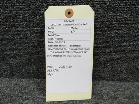 Piper Aircraft Parts 20234-030 Piper Aileron Bulkhead
