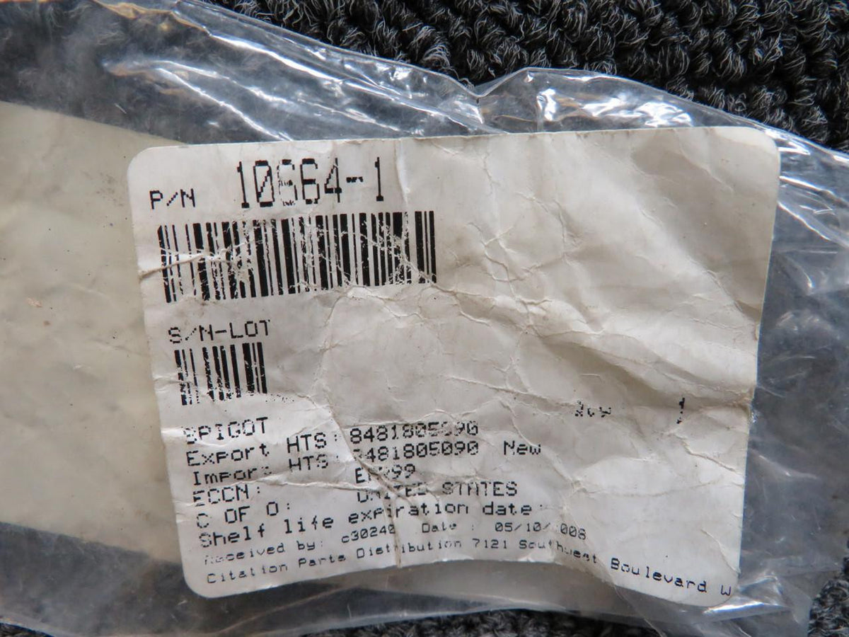 Cessna Aircraft Parts 10664-1 Cessna Spigot (Small Body) (New Old Stock)