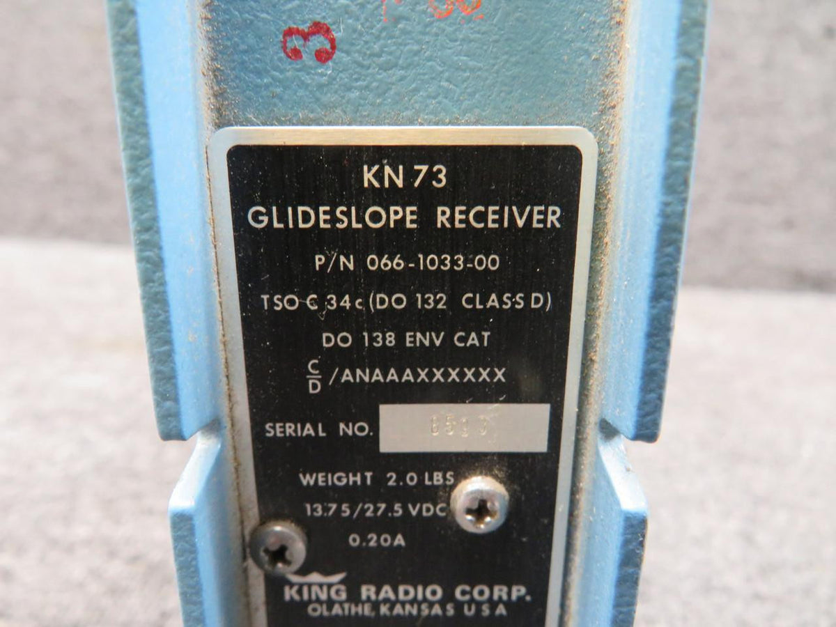 King Radio 066-1033-00 King Radio KN-73 Glidescope Receiver with Mods (13.75-27.5V)