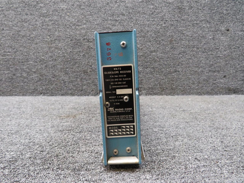 King Radio 066-1033-00 King Radio KN-73 Glidescope Receiver with Mods (13.75-27.5V)
