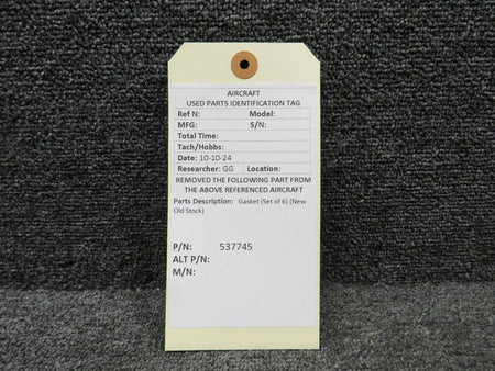 Does Not Apply 537745 Gasket Set of 6 (New Old Stock)