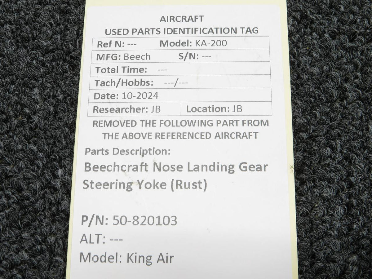 Beechcraft Parts 50-820103 Beechcraft King Air Nose Landing Gear Steering Yoke (Rust)