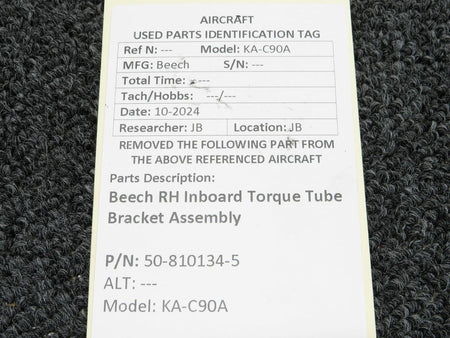 Beechcraft Parts 50-810134-5 Beech KA-C90A RH Inboard Torque Tube Bracket Assembly