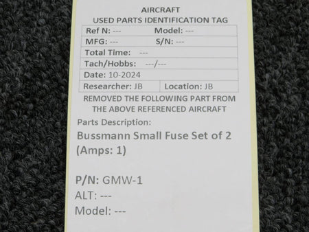 Bussman GMW-1 Bussmann Small Fuse Set of 2 (Amps: 1)