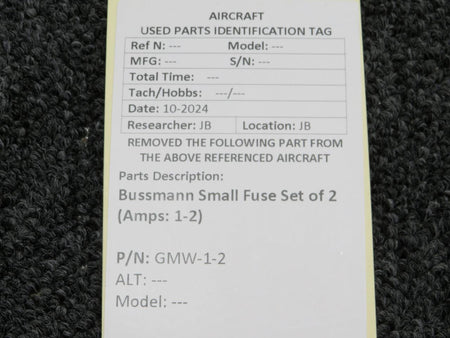 Bussman GMW-1-2 Bussmann Small Fuse Set of 2 (Amps: 1-2)