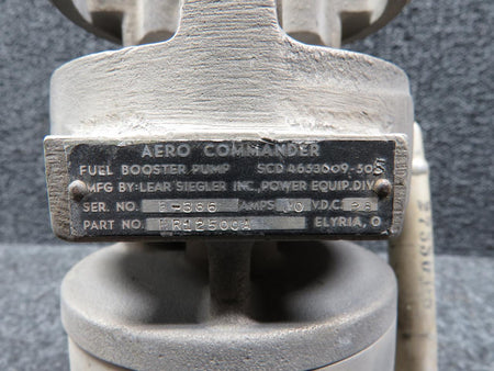 Lear Siegler RR12500A Lear Siegler (SCD4653009-505) Fuel Booster Pump (20 Amps) (28V) (Rust)