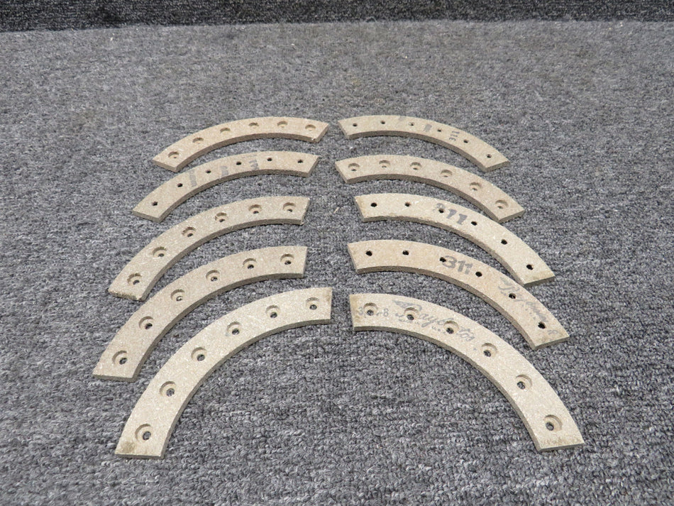 311, R-37048 Ward-Cleveland Brake Lining Set of 10 (New Old Stock)