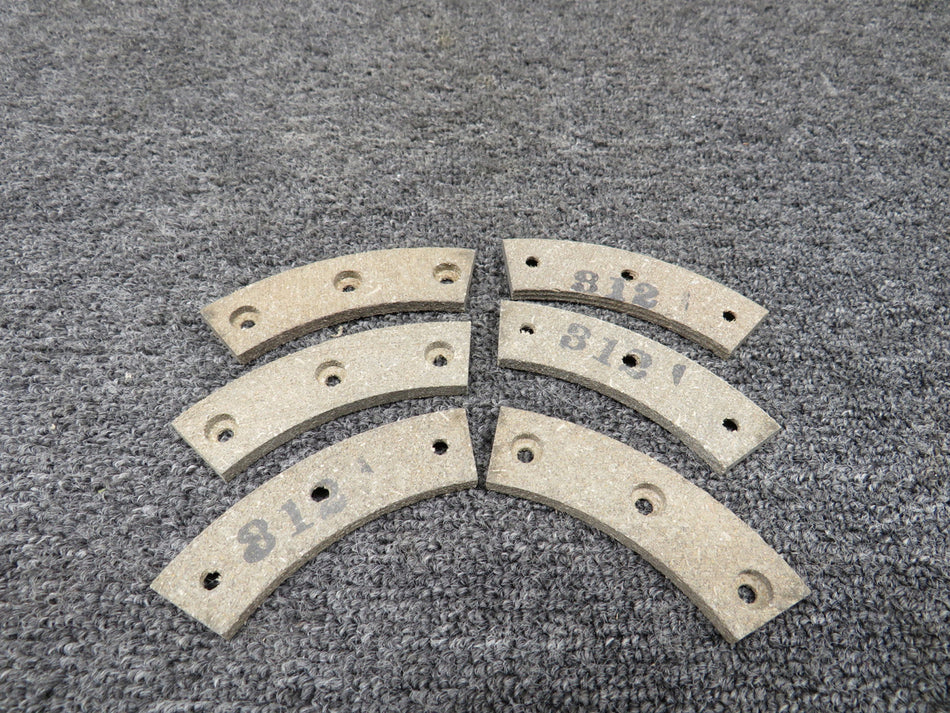 312 Airborne Brake Lining Assembly Set of 6 (New Old Stock)