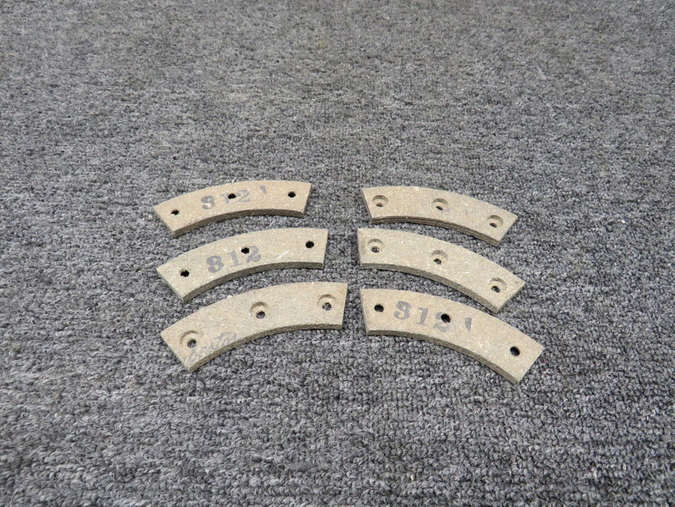 312 Airborne Brake Lining Assembly Set of 6 (New Old Stock)