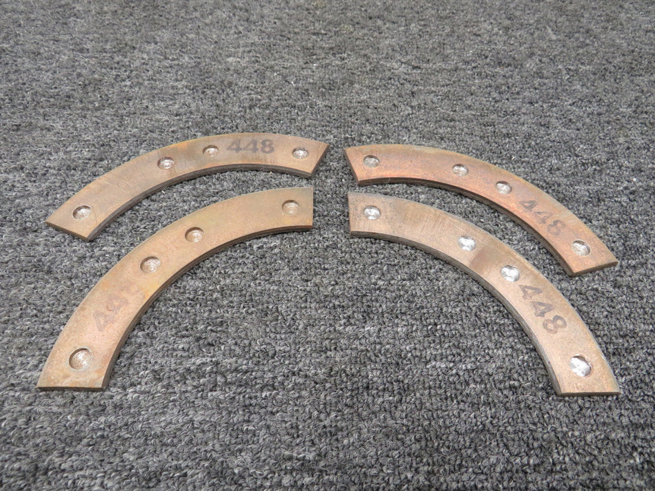 448 (Alt: 066-01500) Airborne Brake Linings Set of 4 (New Old Stock)