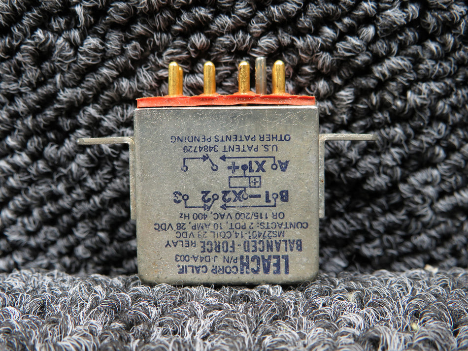 J-D4A-003 (Alt: MS27401-14) Leach Balanced-Force Nonlatch Relay
