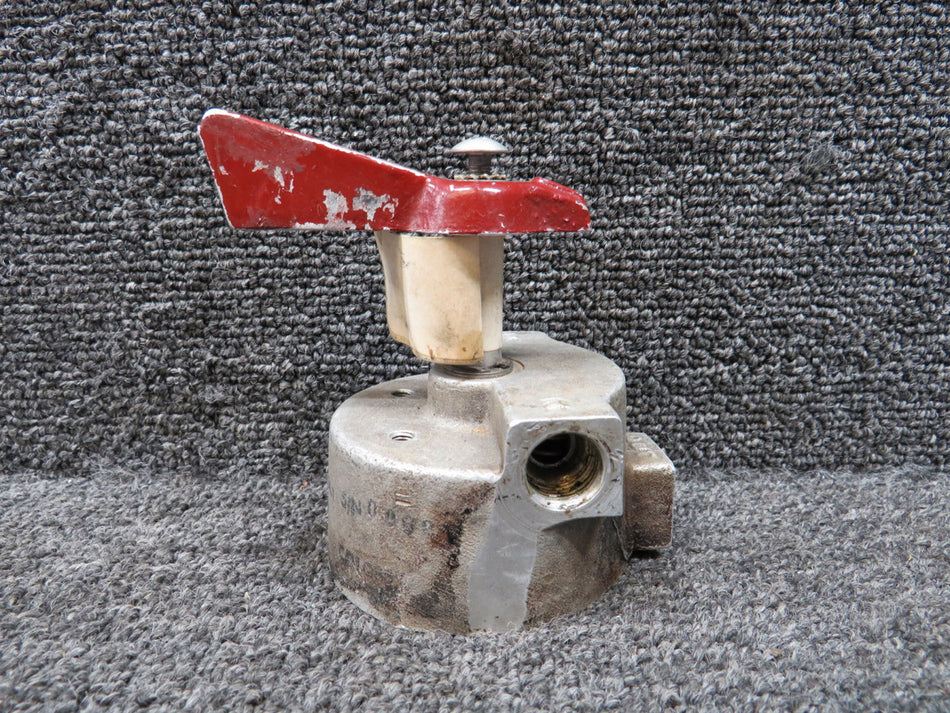 169-380086-1 Beechcraft A23A Fuel Selector Valve (Wear Marks on Valve)