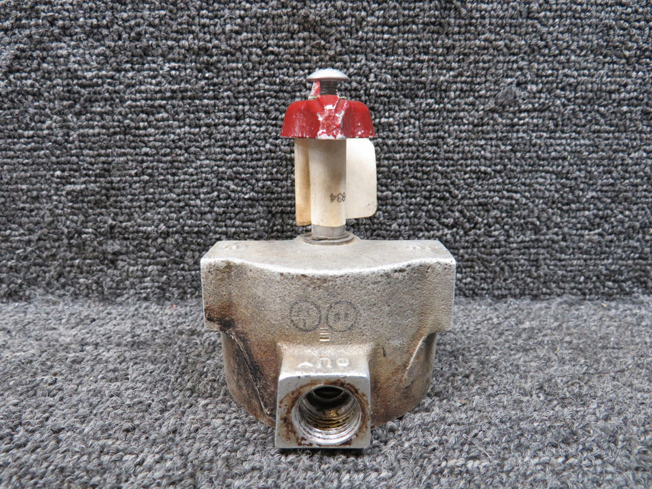 169-380086-1 Beechcraft A23A Fuel Selector Valve (Wear Marks on Valve)