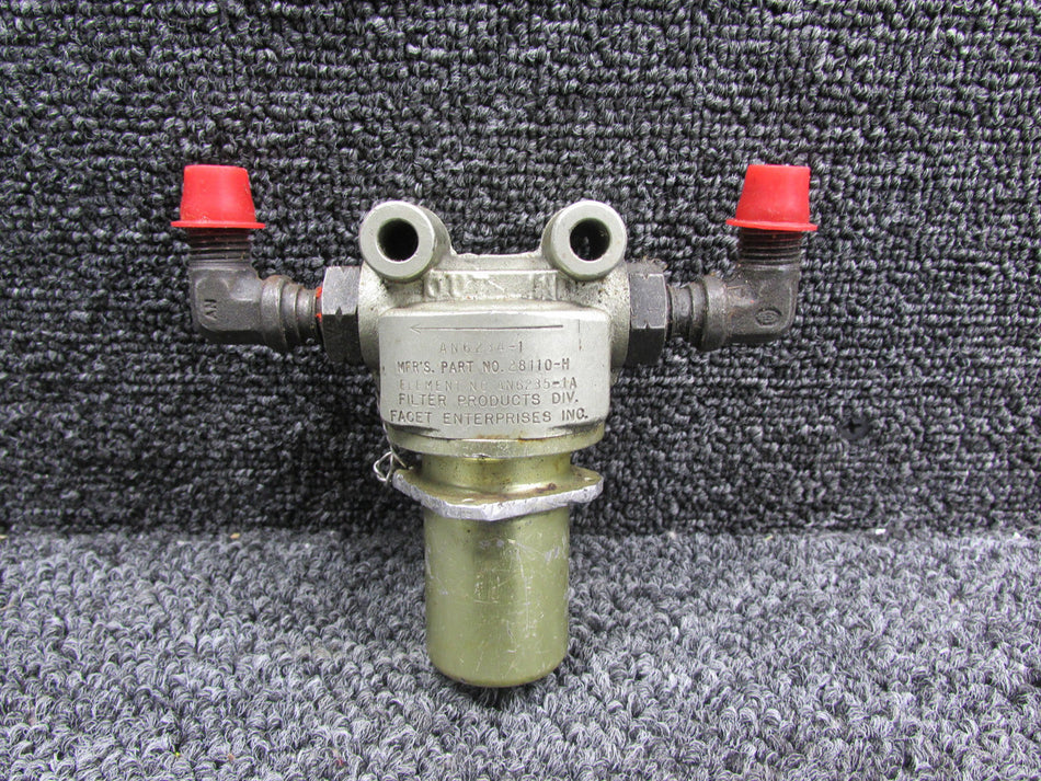 28110-H (Alt: AN6234-1) Facet Hydraulic Filter Assembly (Chipped Housing)