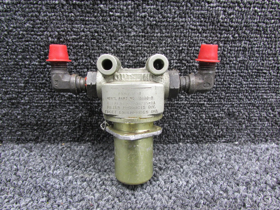 28110-H (Alt: AN6234-1) Facet Hydraulic Filter Assembly (Chipped Housing)