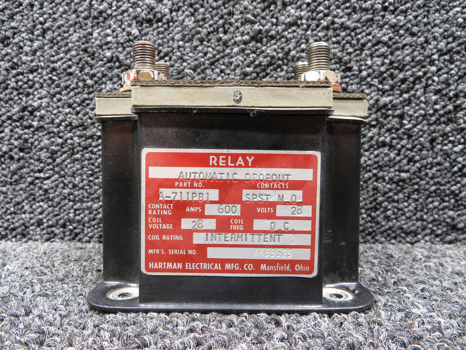 A-711PB1 Hartman Automatic Dropout Relay (Volts: 28)(Amps: 600)