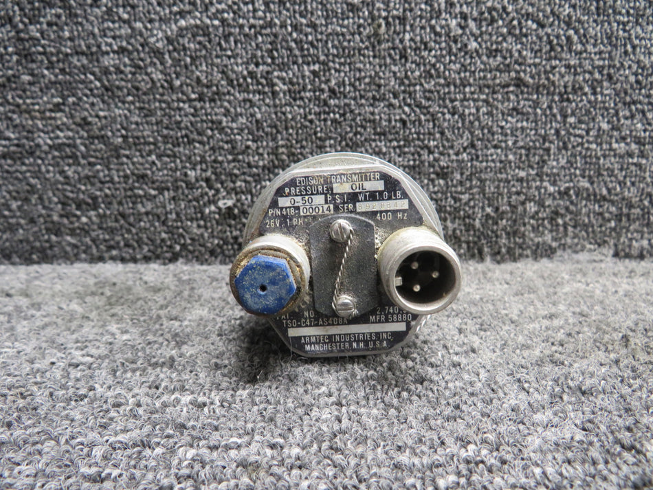 418-00014 Edison Oil Pressure Transmitter (Volts: 26) (PSI: 0-50)