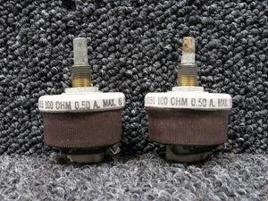 0151 Ohmite Rheostat Series A Set of 2 (Ohms: 100)