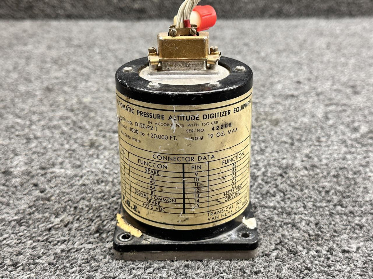 Trans-Cal Industries D120-P2-T Trans-Cal Automatic Pressure Altitude Digitizer Assembly