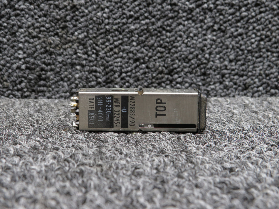M22885-90-U (Alt: 99-230-2H1-4001) Aerospace Push Switch (Blank)