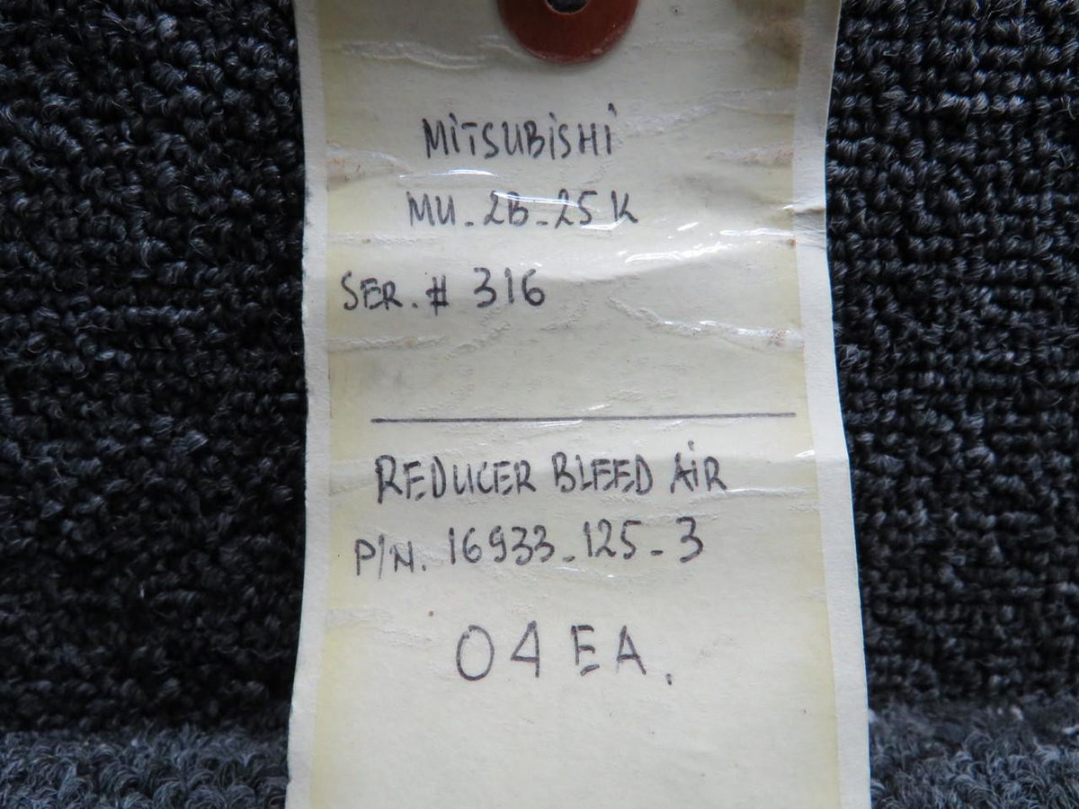Mitsubishi 16933-125-3 Mitsubishi MU-2B-25 Bleed Air Reducer