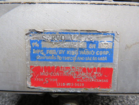 King 065-0011-01, 065-0003-00 King Servo Valve Assembly with Pneumatic Actuator