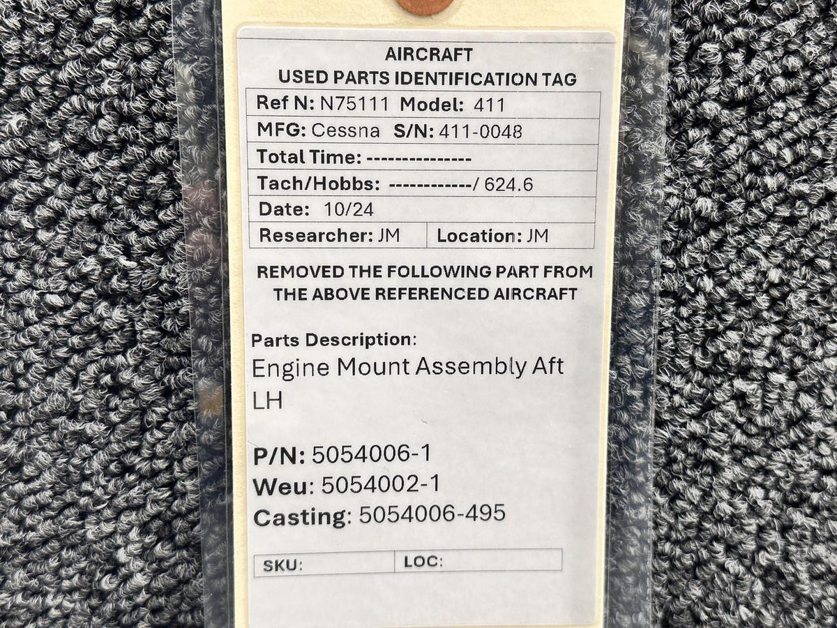 Continental Motors  5054006-1 (Weu: 5054002-1) Continental GTSIO-520-C Engine Mount Aft LH