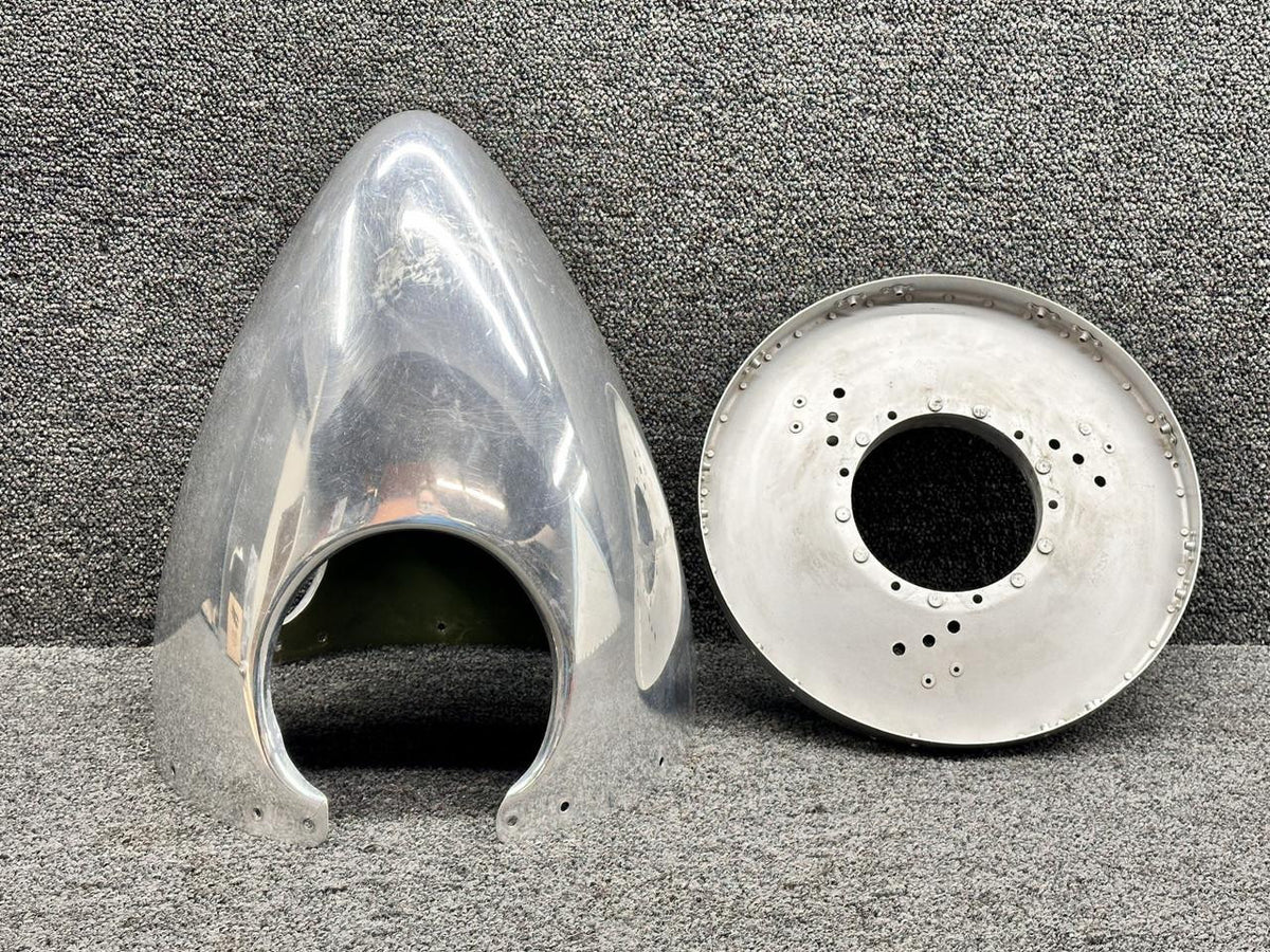 Cessna Aircraft Parts 835-29, HTPC1904 Cessna 411 3-Blade Spinner with Bulkhead LH or RH (Patched)