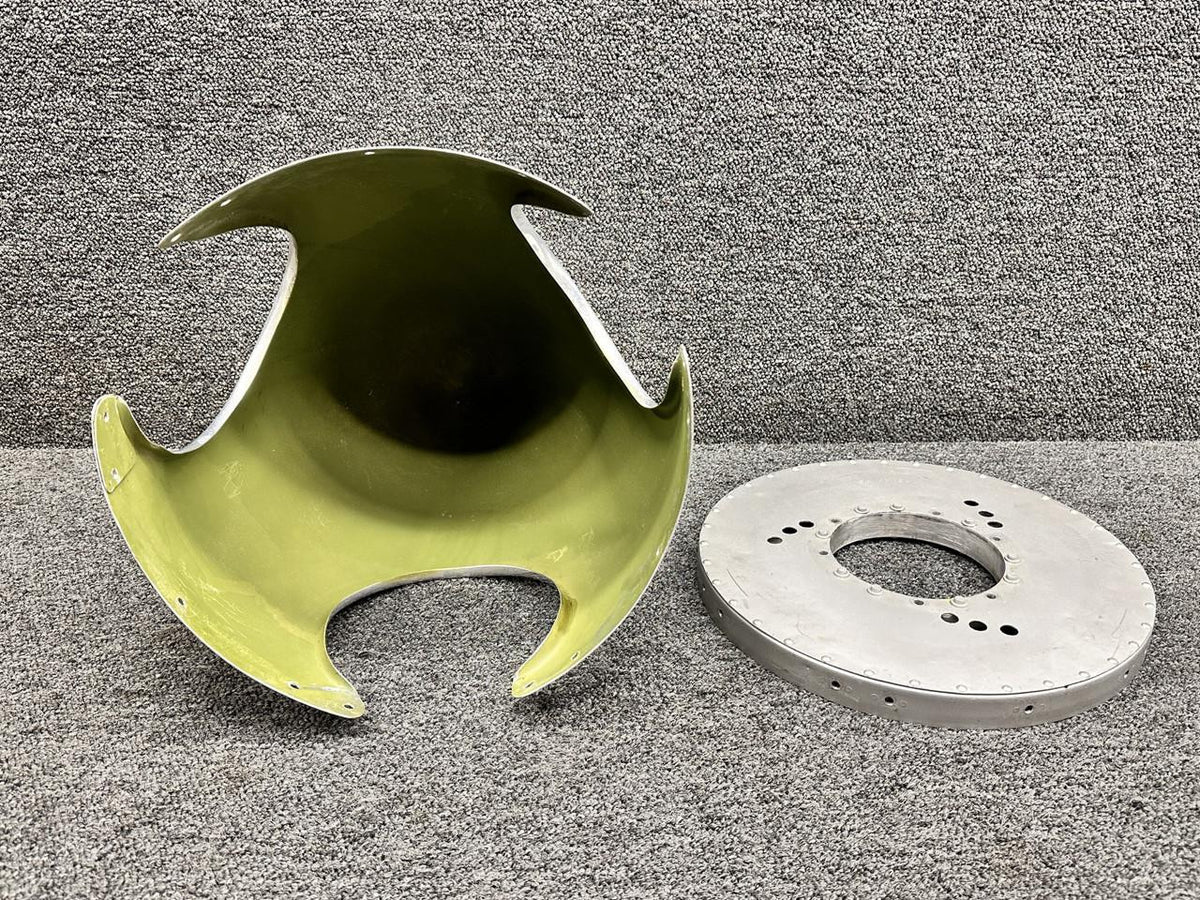 Cessna Aircraft Parts 835-29, HTPC1904 Cessna 411 3-Blade Spinner with Bulkhead LH or RH (Patched)