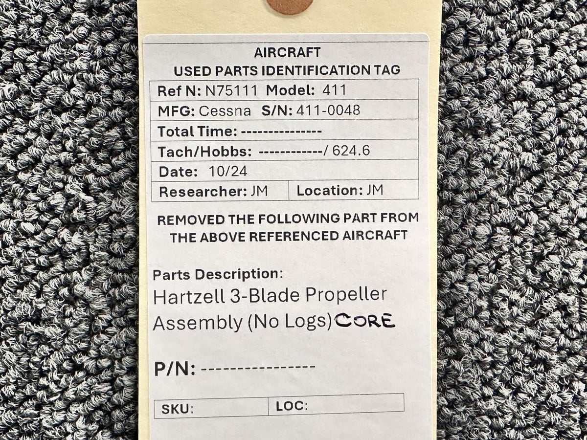 Hartzell Cessna 411 Hartzell 3-Blade Propeller Assembly (Not for Flight, Core)