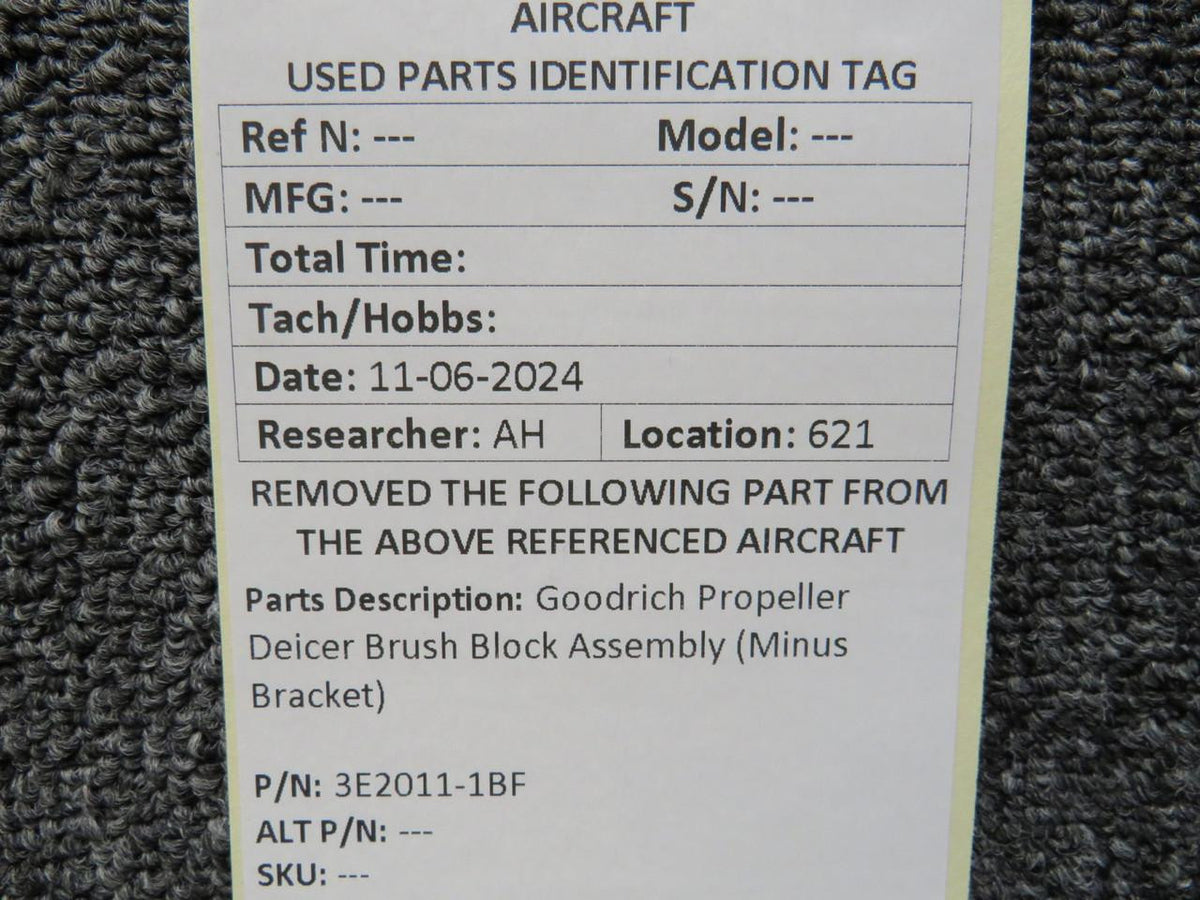 Goodrich 3E2011-1BF Goodrich Propeller Deicer Brush Block Assembly (Minus Bracket)