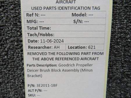 Goodrich 3E2011-1BF Goodrich Propeller Deicer Brush Block Assembly (Minus Bracket)