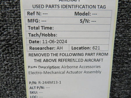 Airborne R-244M13-1 Airborne Accessories Electro-Mechanical Actuator Assembly