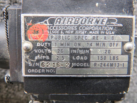 Airborne R-244M13-1 Airborne Accessories Electro-Mechanical Actuator Assembly