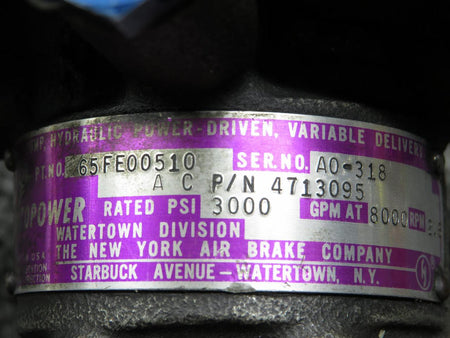 Stratopower 65FE00510 Stratopower Hydraulic Power Driven Variable Delivery Pump