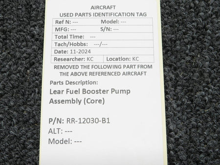 LEAR RR-12030-B1 Lear Fuel Booster Pump Assembly (Core)