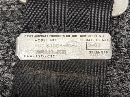 Davis-Aircraft Products FDC6400B-63-1, FDC6400B-63-508-1 Davis Aft Seat Belt LH with Shoulder Strap