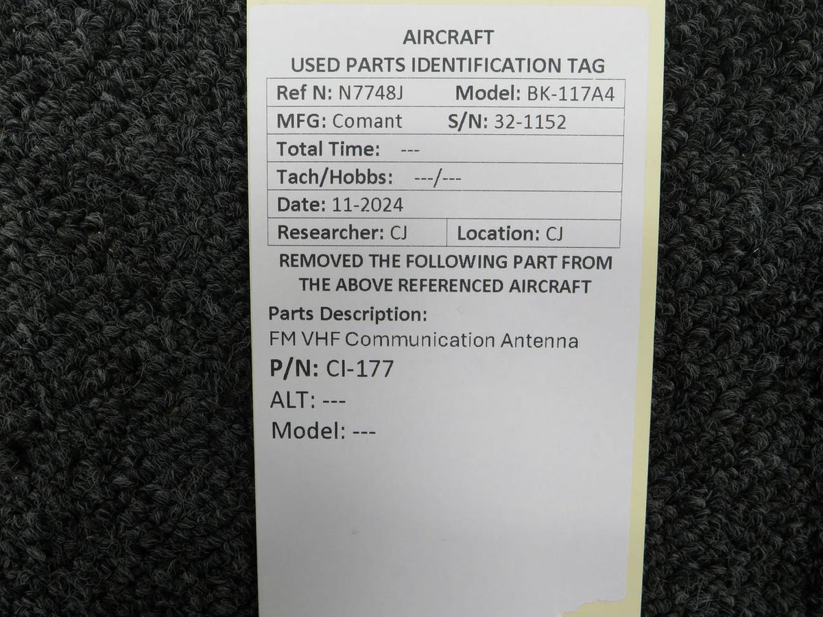 Piper Aircraft CI 177 Piper PA-32-260 FM VHF Communications Antenna