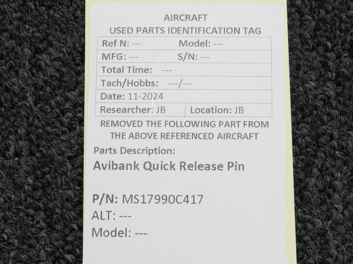 MS17990C417 Avibank Quick Release Pin