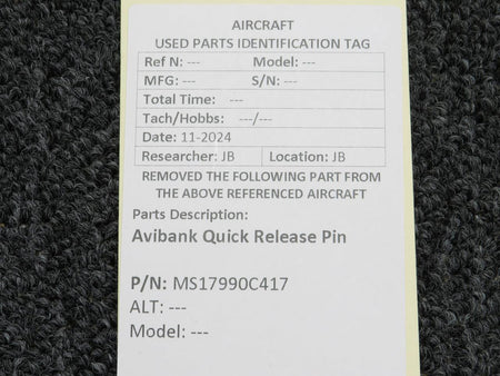 MS17990C417 Avibank Quick Release Pin