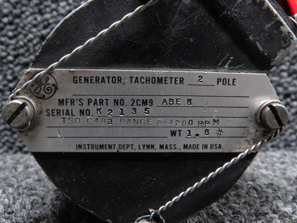 General Electric 2CM9ABE6 General Electric 2 Pole Tachometer Generator