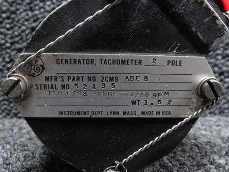 General Electric 2CM9ABE6 General Electric 2 Pole Tachometer Generator