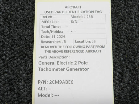 General Electric 2CM9ABE6 General Electric 2 Pole Tachometer Generator